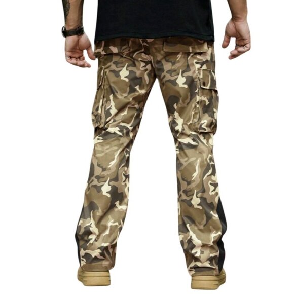Shein Manfinity LEGND Men's Casual Front Tie-Up Pocket Camouflage Pants - Size M - Picture 5 of 7